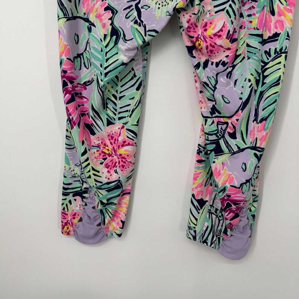 Lilly Pulitzer Luxletic Anika Weekender Cropped Legging Floral Resort Size XL - Picture 6 of 14